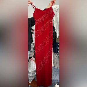 Vintage red maxi dress